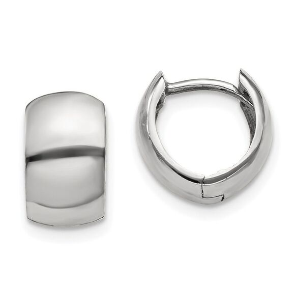 10k White Gold Round Hinged Hoop Earrings,All Products : American Fashion Style Bags On Sale